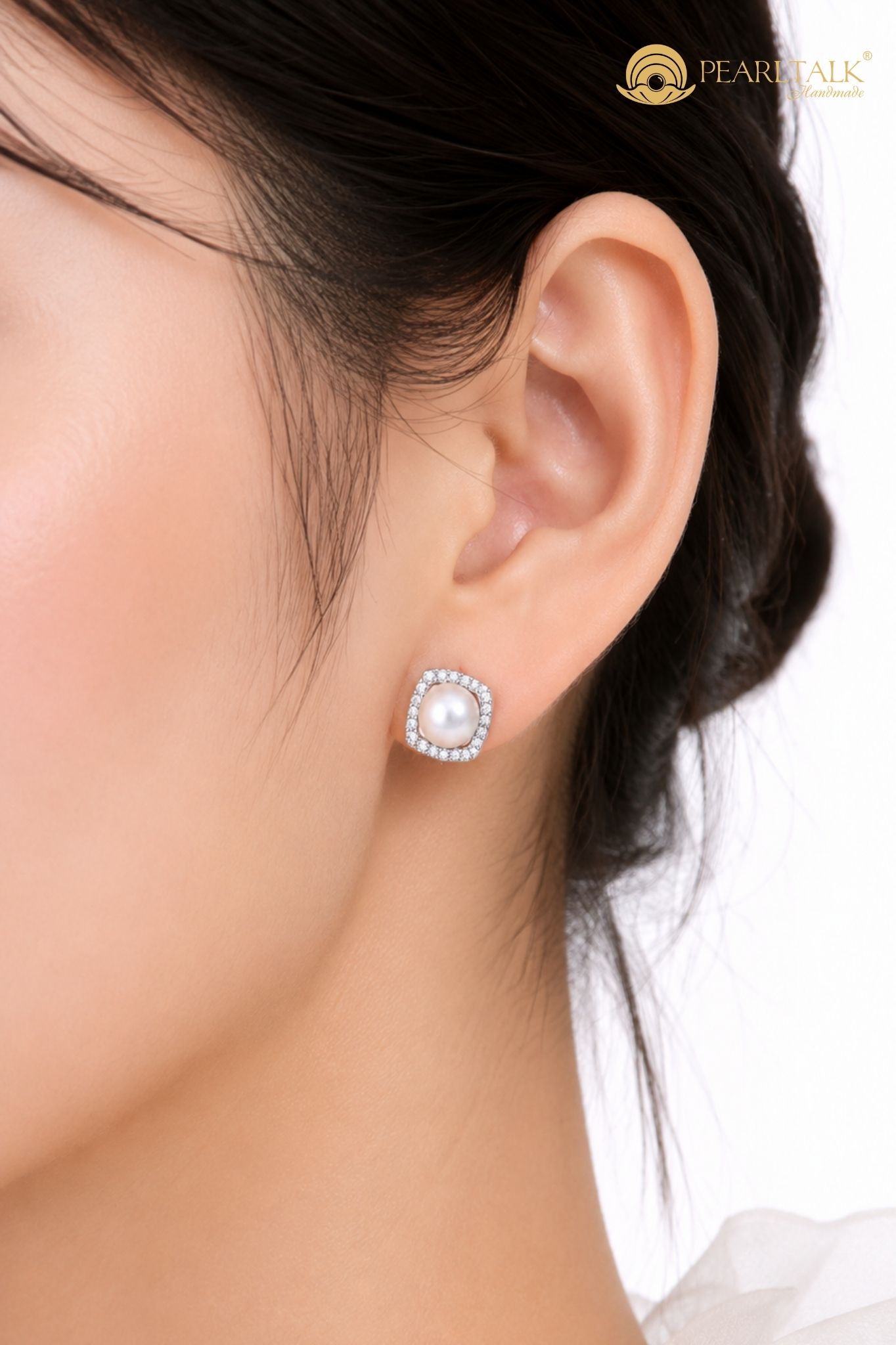 BÔNG TAI NGỌC TRAI STRENGHT TRẮNG 7.0MM